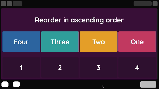 Reorder question type
