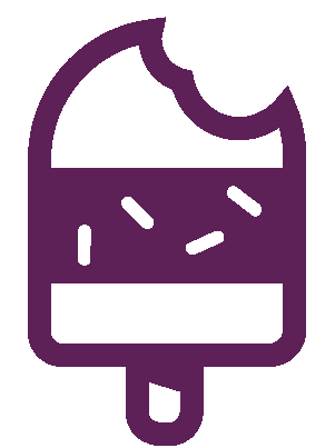 A popsicle that has been bitten into